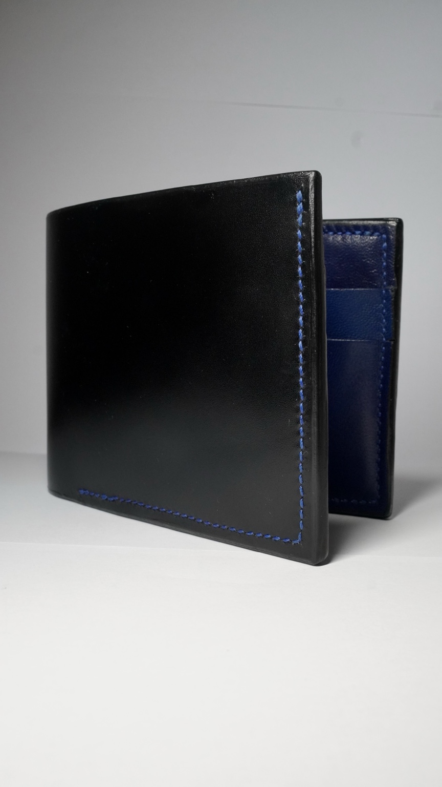 Portofel Black & Blue Royale, realizat de Ultimul Meșteșugar